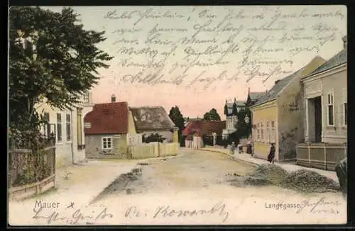 AK Wien, Mauer, Blick in die Langegasse