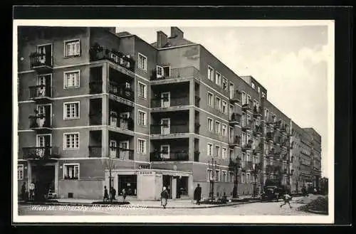 AK Wien, Winarsky Hof, Gemeindebau, Raseur & Friseur