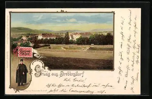 AK Wien-Strebersdorf, Blick zum Pensionat St. Josef