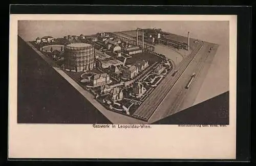 AK Wien-Leopoldau, Modellausführung des Gaswerks