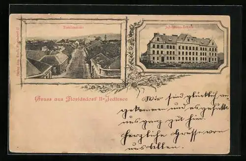 AK Wien, Floridsdorf, Totalansicht mit Jubiläums-Schule