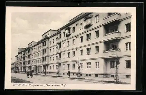 AK Wien, Koppstrasse mit Schuhmeier-Hof
