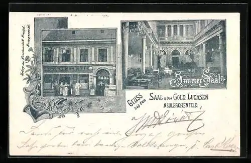 AK Wien, Neulerchenfeld, Gasthaus Saal zum Gold. Luchsen