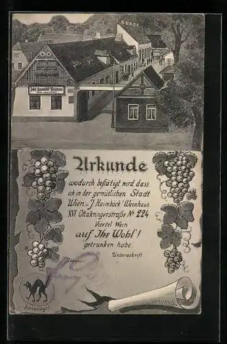 AK Wien, Gasthof J. Haimböcks Weinhaus, Ottakringerstrasse 224