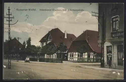 AK Hannover-Wülfel, Hildesheimer Chaussee, Ecke Eichelkampstrasse, Gasthaus