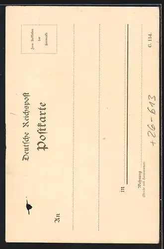 Künstler-AK Handgemalt: Inselsberg, Gasthaus Busch vor Wartburg und am Thüringer Wald