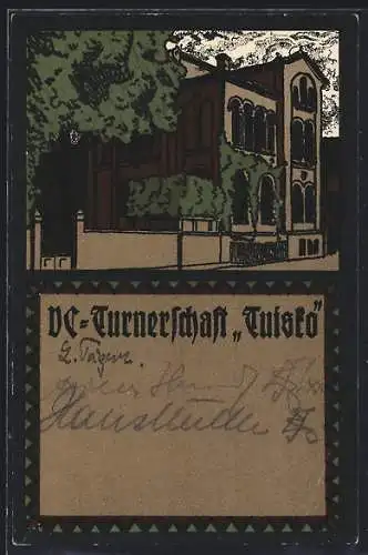 Künstler-AK Hannover, Verbindungshaus der VC-Turnerschaft Tuisko