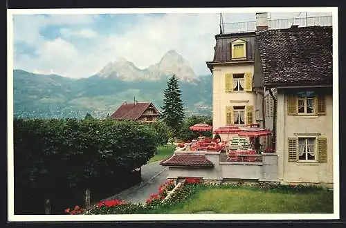 AK Ingenbohl / SZ, Hotel Frohe Aussicht, Bes. Familie G. Bösch-Fassbind