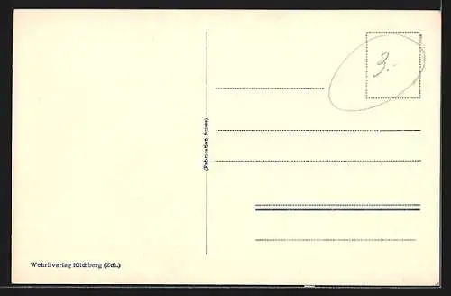 AK Sta. Maria b. Pontresina, Ortsansicht mit Kirchlein und span. Turm