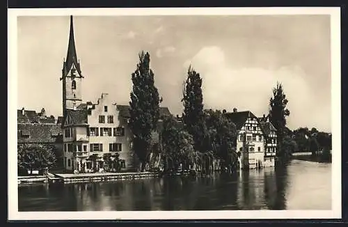 AK Stein a. Rh., Kloster St. Georgen, Ansicht von der Rheinbrücke aus