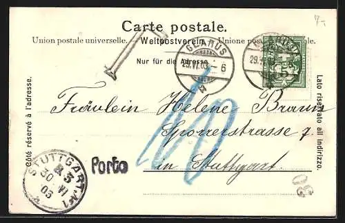 AK Glarus, Totalansicht mit Glärnisch