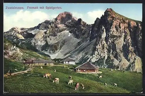 AK Zweisimmen, Fromatt mit Spielgerten