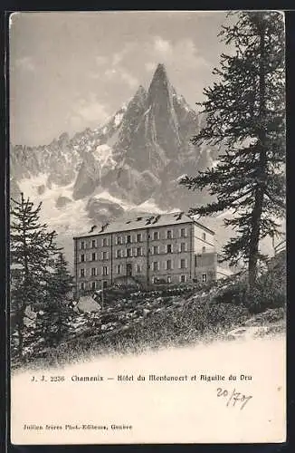 AK Chamonix, Hôtel du Montanvert et Aiguille du Dru