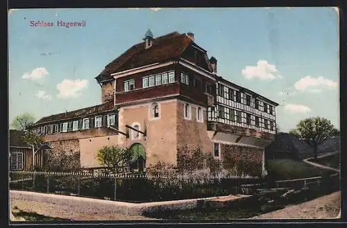 AK Hagenwil, Schloss mit Zugbrücke