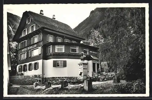 AK Bauen / Uri, Hotel Schiller, Bes. E. Renggli-Bösch
