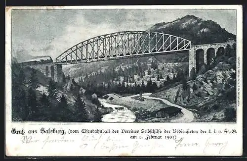 AK Salzburg, Eisenbahnviadukt