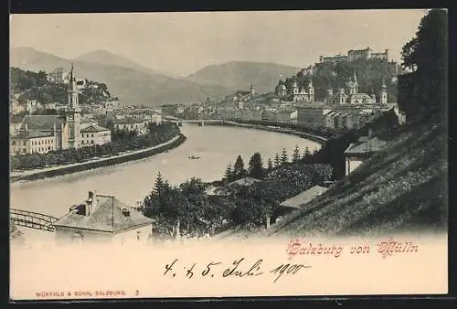 AK Salzburg, Blick von Mülln aus
