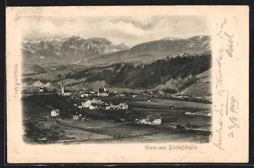 AK Bischofshofen, Ansicht mit Umgebung von weitem