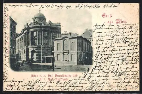 AK Wien, Altes k. k. Hof-Burgtheater und k. k. Hof-Reitschule