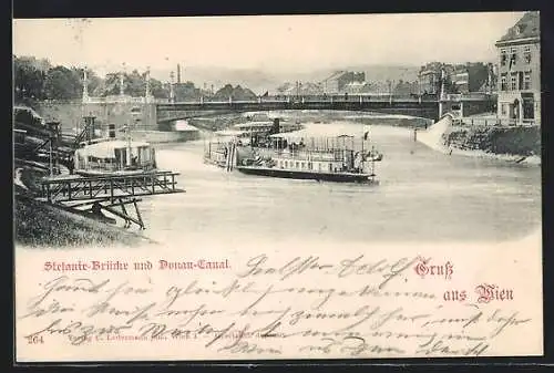 AK Wien, Stefanie-Brücke und Donau-Canal