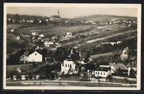 AK Giesshübl, Ortsansicht mit Hagenau