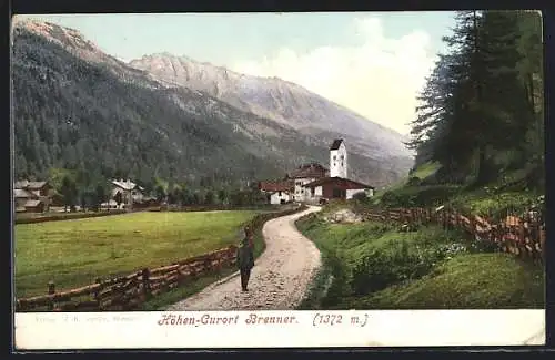 AK Brenner, Landstrasse mit Blick auf Ortseingang