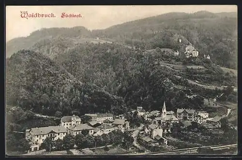 AK Waidbruck, Totalansicht aus der Luft gesehen