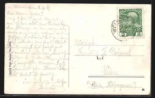 AK Welschnofen, Panorama gegen Latemar