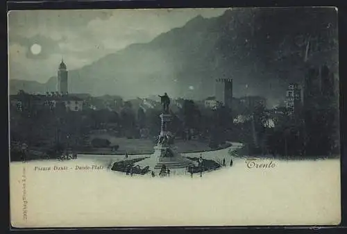 Mondschein-AK Trento, Piazza Dante