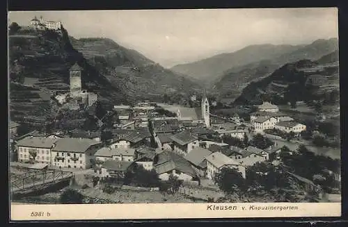 AK Klausen, Gesamtansicht, Blick v. Kapuzinergarten