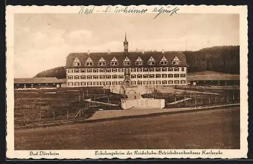 AK Bad Dürrheim, Erholungsheim der Reichsbahn-Betriebskrankenkasse Karlsruhe