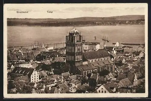 AK Stralsund, Totala aus der Vogelschau