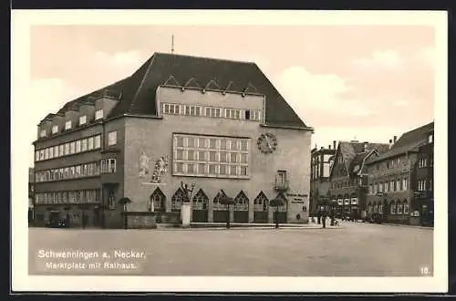 AK Schwenningen /Neckar, Marktplatz, Rathaus