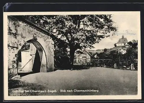 AK Grünthal / Erzgeb., Blick nach Oberneuschönberg