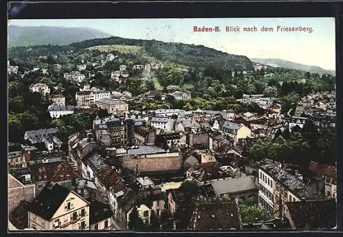 AK Baden-Baden, Blick nach dem Friesenberg