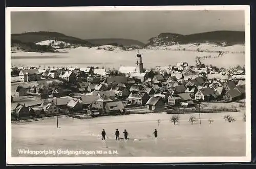 AK Grossengstingen, Totale im Winter