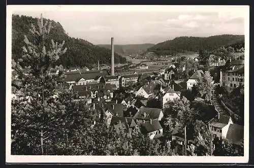 AK Oberndorf / Neckar, Blick vom Berg auf den Ort