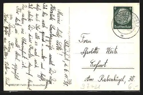 AK Schweinfurt, Ortsansicht, Rückertdenkmal, Mainpartie, Mainbrücke, Alter Stadtturm, Schloss Mainberg, Rathaus