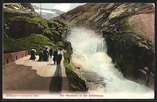 AK Schöllenen, Reussfall und Strasse