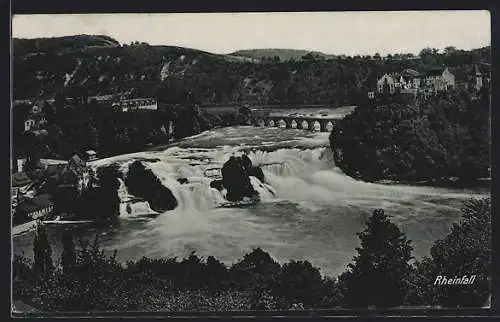 AK Schaffhausen, Panoramablick auf den Rheinfall