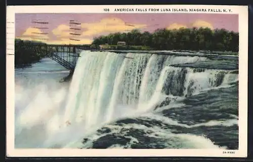 AK Niagara Falls, American Falls from Luna Island