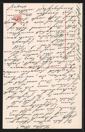 Foto-AK Amag: Fräulein liest einen Brief