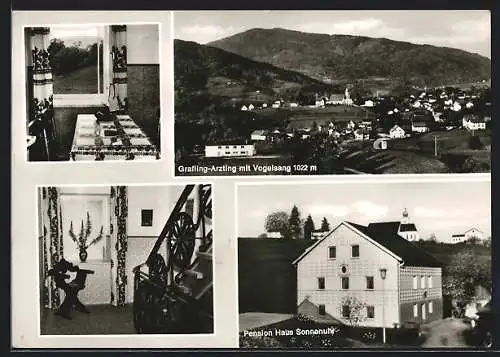 AK Grafling-Arzting bei Deggendorf, Pension Haus Sonnenuhr, Hs. Nr. 66