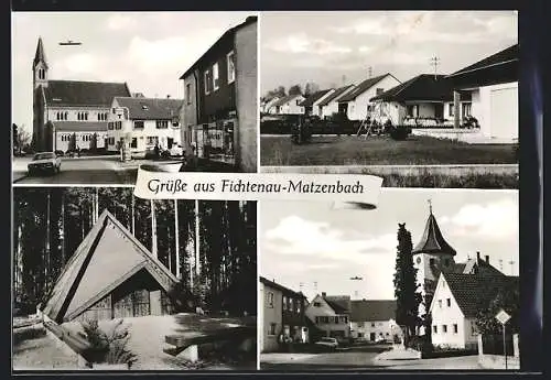 AK Fichtenau-Matzenbach, Waldhaus, Siedlung, Kirche