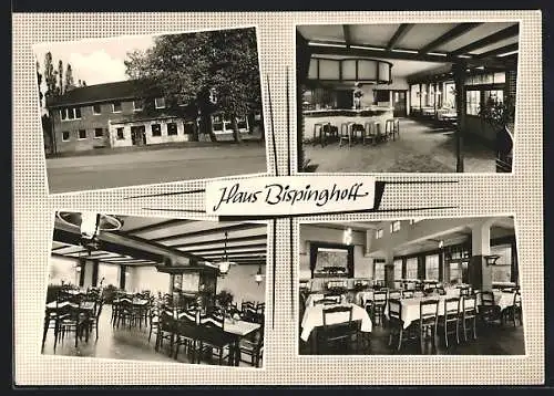 AK Dülmen / Westf., Ausflugslokal Bispinghoff mit Blick in den Speisesaal