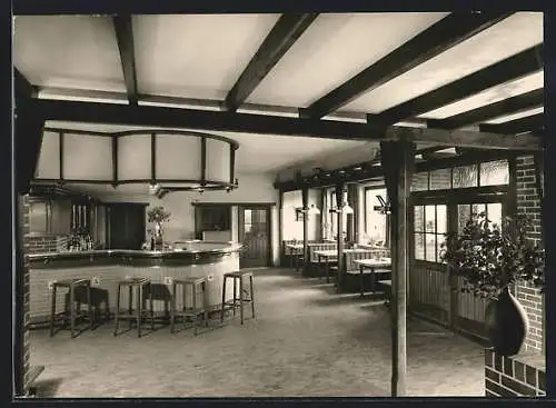 AK Dülmen / Westf., Restaurant Bispinghoff, Innenansicht