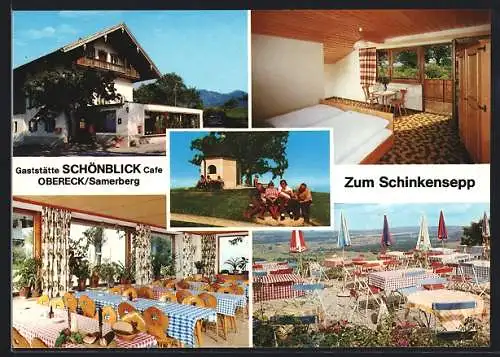 AK Obereck / Samerberg, Café Schönblick, Zum Schinkensepp