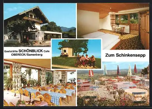 AK Obereck / Samerberg, Café Schönblick, Zum Schinkensepp