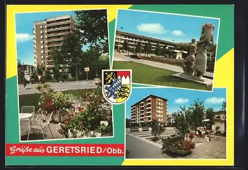 AK Geretsried, Ortspartien mit Wohnhäusern