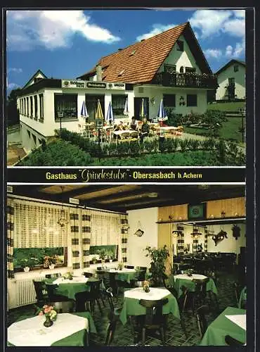 AK Obersasbach b. Achern, Gasthaus Grindestube, Bes. Familie Löffler, Erlenbadstr. 24-26
